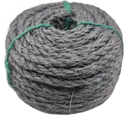 Corde en sisal pour arbre à chat - 6 mm x 20 m - Pour griffoir et réparation de cactus - Gris