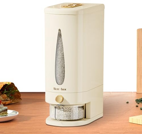 Ahuuen Distributeur de Riz - Boîte de Stockage pour Céréales Grande Capacité - Récipient Hermétique de -Manger Cuisine pour Organisation Aliments Secs Céréales et Grains