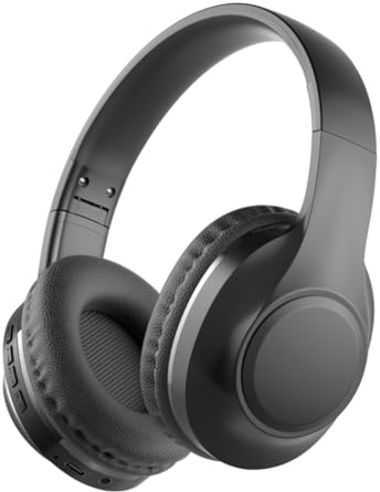 KQLHLHDYZ Casque Bluetooth supra-auriculaire, sans fil, avec suppression active du bruit, casque portable et pliable avec microphone HiFi stéréo intégré à réduction du bruit pour le travail, la gym