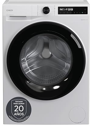 Candy ProWash 500 BR 49SBL8-S, Lavadora 9 KG, 1400 RPM, Display Digital, Conectividad WIFI, 16 Ciclos, Motor Inverter, Inicio Diferido 24H, Bloqueo Infantil, Tambor 52,5cm, 72 DB, Blanco