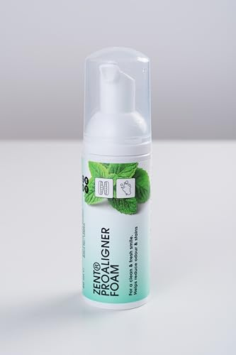 ZENT Schiuma apparecchi ortodontici per pulizia di allineatore, bite, protesi dentale - Ottimo per pulitori ad ultrasuoni - Aroma rinfrescante alla menta, 40 ml
