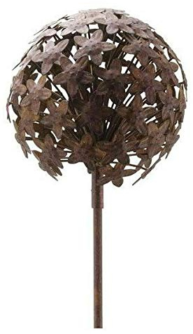 Bellissimo & di alta qualità – Fiore ruggine/Fiore Spina – Ampia scelta – Decorazioni in metallo ruggine – Decorazione da giardino, Metallo, Alluminio 3D, diametro 20 cm.