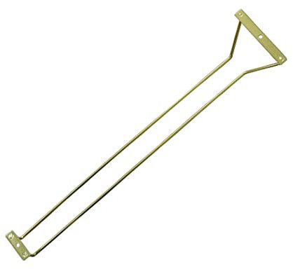 Abcsea 1 Pièce Doré Porte-Verres à Vin sous Meuble, Porte-Verres à Pied Suspendu, Support de Verre à Vin, Stemware Rack, 45 cm 1 Rangée