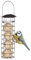 Relaxdays Meisenknödelhalter, zum Aufhängen, mit Dach, H x D 31 x 8,5 cm, Vogelfutterspender für Wildvögel, Metall, grau