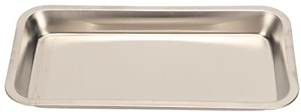 Edelstahl Rechteckiges Tablett, 23 X 12 X 2 cm Tablett, Servierplatten, Zahntablett Kosmetisches Tablett Medizinisches Tablett Dentaltablett Serviertablett Labortablett für Schlafzimmer, Arbeitsplatte
