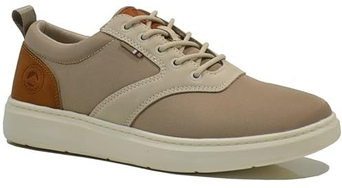 Men's Casual Summer Espadrilles - Memory Foam Pumps, Plimsolls & Gym Trainers | Lightweight and Comfortable Lace Up Shoes (Beige, UK Footwear Size System, Adult, Men, Numeric, Medium, 9)