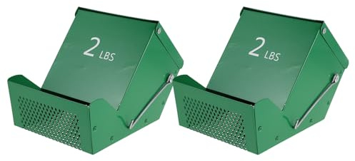 BESPORTBLE Juego De 2 Piezas Comedero Metálico para Pequeños Animales con Tapa Gran Capacidad Prueba de Humedad y Mordeduras Dispensador de Alimento para Conejos Cobayas Chinchillas y