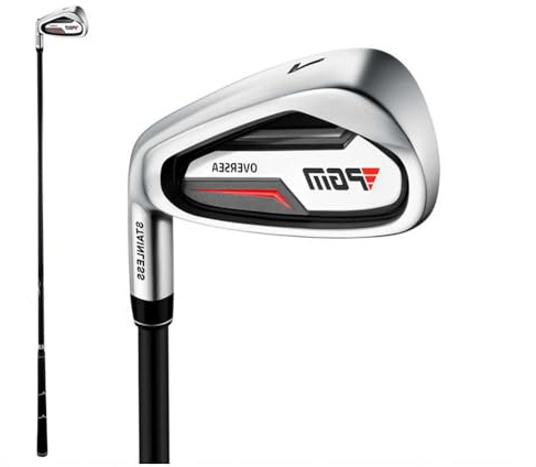 Fer de Golf gaucher # 7 avec Manche en Graphite/Acier loft à 36 degrés pour la Pratique Hommes Femmes Clubs lh Sports (Gauche,Hommes (Graphite))