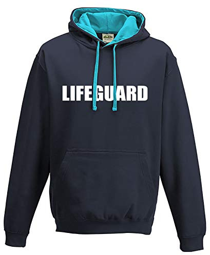 Lifeguard Bondi Sweat à capuche contrasté Bleu marine, Bleu marine/bleu surf, M