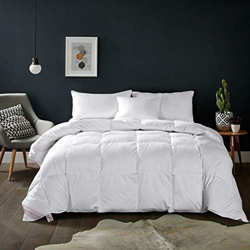 MAPLE DOWN Soft Twin Size Comforter Duvet Insert-Down Alternative Comforter Quilted with Corner Tabs for All Season-Lightweight Breathable Brushed Microfiber Machine Washable (White 68”x90”)