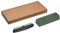 QMYBROW Leder Strop Block mit Compound, Winkelführung, Messer Strop Kit, rutschfester Leder Stropping Block zum Schärfen, Honen Messer, gerader Rasierer, Holzschnitzer Meißel