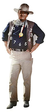 Mid-South Products John Wayne Swinging Legs Wall Clock
