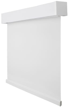 Calyx INTERIORS Blackout Roller Shade with Valance, Thermal Insulating Blind, Cordless, 29.5 W x 60 H, Simple White