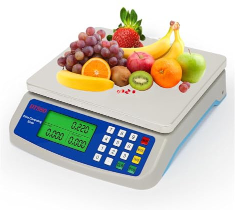 Waage Digital 30kg GroßE KüChenwaage Obstwaage mit 3 Einheiten Konvertierung lcd Display und tara Funktion Digitalwaage mit pcs ZäHlwaage