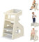 hoopyosms 3-in-1 Hochstuhl Baby mit Sicherheitsgurt & Essbrett, Höhenverstellbarer Kinderhochstuhl, Wandelbar zu Tritthocker & Stuhl, Anti-Rutsch-Basis, Belastbar bis 60kg, Grau