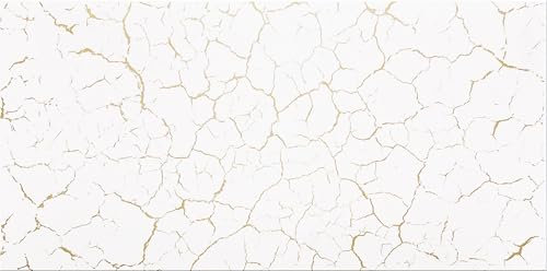 DECCART Wand-Paneele in Marmoroptik Deckenpaneele Wandverkleidung Deckenverkleidung mit Marmor-Imitat Wandplatten in Grau aus Polystyrol - 100x50 cm - Marmor Weiß Gold - 16 Stück (8 m²)