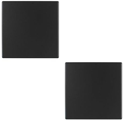 UFURMATE Lot de 2 plaques murales blanches de 8,6 x 8,6 cm, en plastique, sans vis, double plaque murale blanche, couvercle de prise de courant pour prises ou interrupteurs non