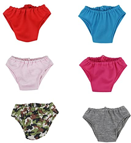 Culottes de poupée, Mini sous-vêtements Mignons, Culottes de poupée créatives, Mini Slips, bodyshorts, Accessoires, vêtements 18 Pouces, Fournitures pour Filles, 6 pièces, Slips