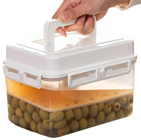 Supporto per sottaceti – Contenitore ermetico da 5 l, pressatura in acciaio PP, vaso di fermentazione di grande capacità con guarnizione impermeabile | Conservazione degli alimenti