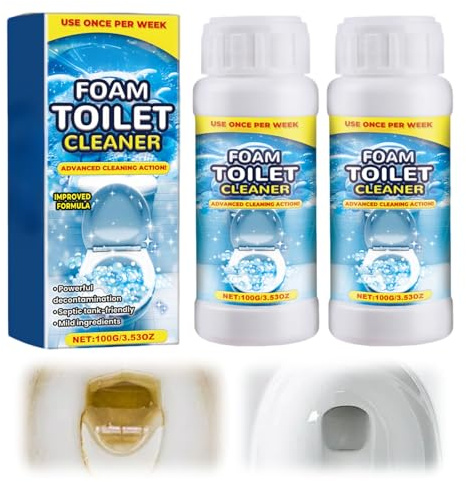 Limescale Remover Powder, 2026 New Foaming Toilet Cleaner Remove Dirt and Bad Odour for Toilet Bowl, Bathroom, Quick Deep Cleaning Products Toilet Limescale Remover (2, 100g/PC)