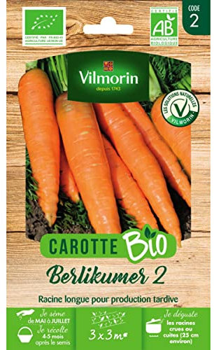 Vilmorin Sachet graines Carotte Berlikum 2 Bio - Daucus carota