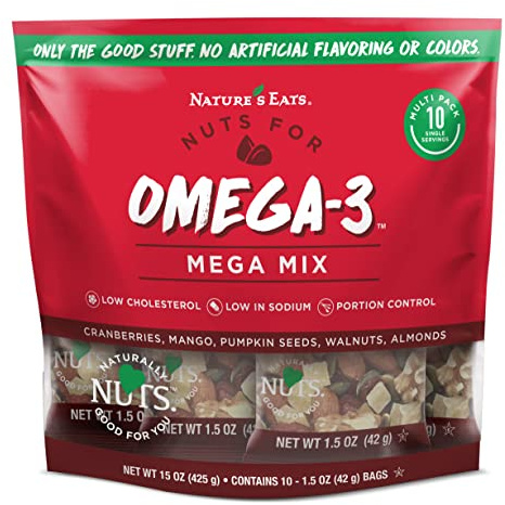 Nature's Eats Omega 3, Mega Mix Snack Pack, 15 Oz