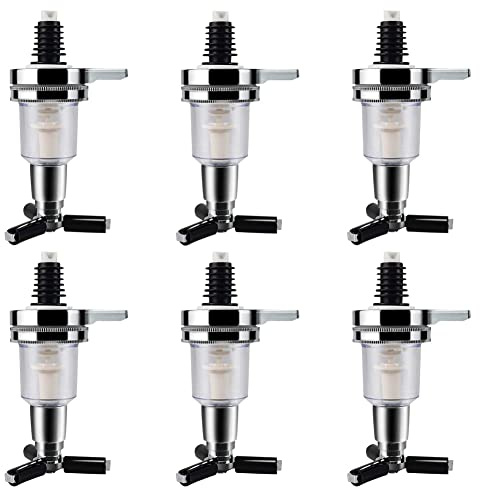 MUGLIO Replacement Nozzle Shot Dispenser 1.5oz for Wine Racks Cocktail Dispenser Liquor Dispenser Alcohol Caddy Liquor Cocktail Dispenser for Home Bar(6PCS)