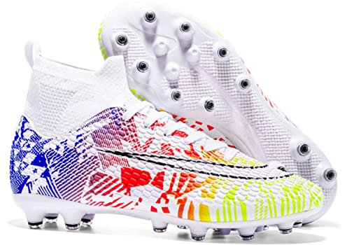 WEJIESS Fußballschuhe Herren Anti-Rutsch-Spikes Fußballschuhe Professionelle Spikes Fußballspiel Schuhe Jungen Fußballschuhe Schnürsenkel Training Sportschuhe