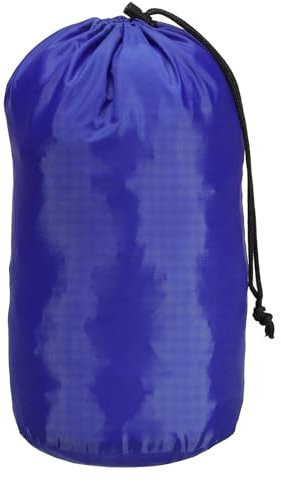 PATIKIL Stuff Sack, 6 x 12.5 Inch Waterproof Outdoor Storage Sack Portable Drawstring Dust Flap Bag for Camping, Blue
