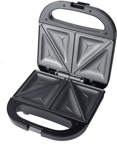Progress EK5851P 2-Scheiben Sandwichtoaster – Elektrische Toastie Maker, Doppel Snack Maker, Antihaftbeschichtete Kochplatten, Automatische Temperatursteuerung, Leistungs-/Betriebsanzeigelampen, 750W