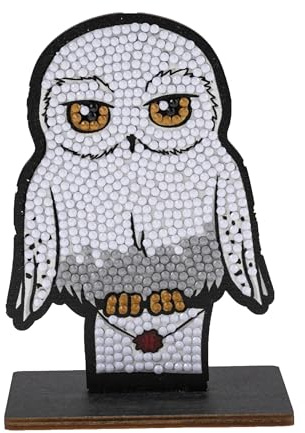 CRYSTAL ART Komplett träfigur set diamanter och samlarobjekt Harry Potter Hedwige