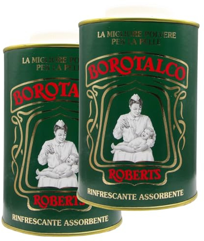 Talco In Barattolo, Talco in Polvere Multiuso Assorbente e Rinfrescante, Per Una Pelle Vellutata. Adatto Per Uomo, Donna e Bambini 500g (2 Barattoli)