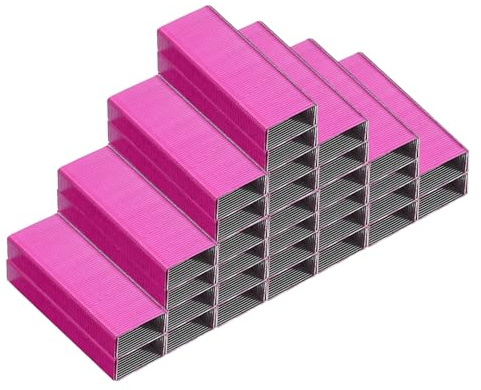 PATIKIL Häftklammer häftklamrar, 2 st mini häftklamrar #10 längd 3/16 tum för kontorsmaterial, röd ros