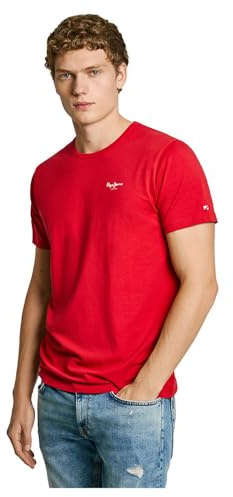Pepe Jeans Original Basic 3N T-Shirt pour Homme, Rouge (Rugby Red), XXL, Rouge (Rugby Rouge), XXL