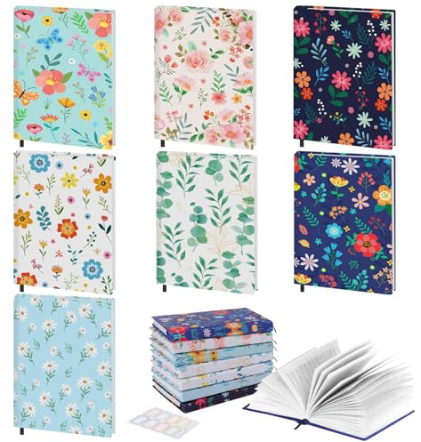 MoKo Copertina per Libri, 7PZ Cover Protettiva per Libri in Tessuto Elastico Copertina per Libri da Lettura Estensibile e Riutilizzabile Protezione per Libri Scolastici fino a 25×32cm