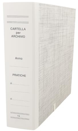 Faldoni - Cartelle archivio con lacci - Faldone Dorso 15 cm - 25x35cm - Confezione da 20 pezzi - In cartone rigido rivestito - adatto per archiviazione documenti (Dorso 15)