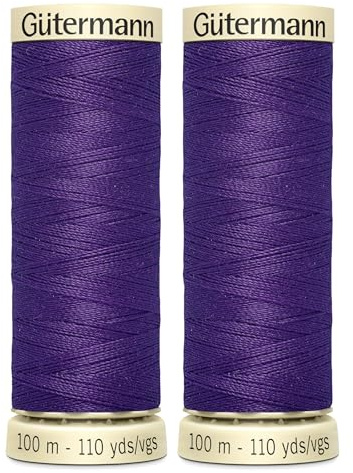 2X 100m Gutermann Sew-All Polyester Thread for Hand or Machine Sewing, Regal Purple 373 – Bundled by GetInStyle Shop