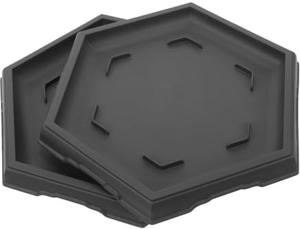 SUPVOX Bandejas para Macetas Hexagonales 2 Piezas, Bandejas Profundas De Drenaje para Plantas El Alféizar, Soporte Grande para Bonsáis, Macetas Jardín, Recogedor Agua y Tierra