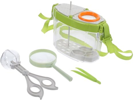 Gogogmee Outdoor Insect Observation Box with Magnifying Glass Tweezers Feeding Mat Catching Tools Educational Explorer Kit for Nature Exploration and Science Learning