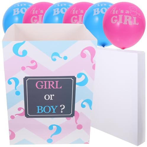SWETRACE Caja de Revelación de Género con Globos Completo para Fiesta de Shower Diseño Resistente para Decoración de Revelación o Niña