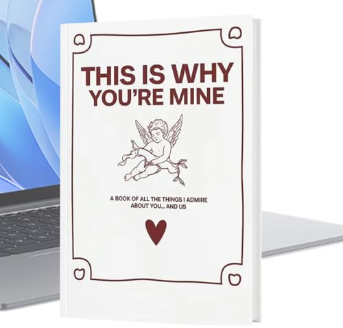 Arbetsbok - 21 x 27 cm papper reflekterande skrivalbum, känslomässigt bindande anteckningsbok | Inspirerande tankeväckande layout med personligt uttryck för par, män, kvinnor, partner hemma inomhus