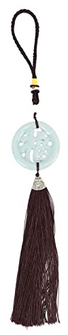 Porte-clés rond en perles de porcelaine, pendentif pompon DIY pour sacs, pompon décoratif à suspendre avec boîte de rangement, accessoire de style mignon pour sac à dos, sac (SY-GL-007)