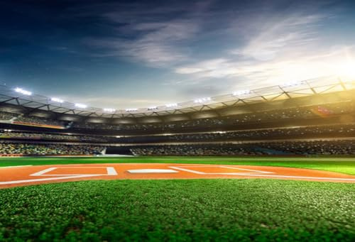 Baseball Stadium Photography Backdrop Sports Field Background Vinyl 10x7ft