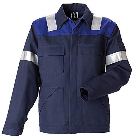 J.A.K. 120024603 Serie 12002 Chaqueta de blusa (65% algodón, 34% poliéster, 1% negastato, talla L), color azul marino