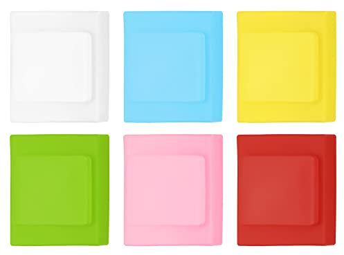 PATIKIL Light Switch Dust Cover, 6 Pack Blank Wall Plate Panel Switch Protector Dustproof Waterproof Protective Cover for Bathroom, Rubber 6 Colors