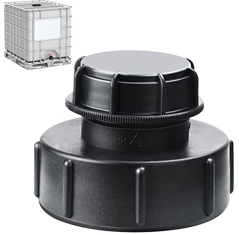 Drado IBC - Adaptador de depósito S100 x 8 para reducir S60 x 6, rosca gruesa con cubierta