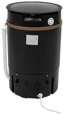 Tragbare Mini-Waschmaschine, Waschmaschine mit Abtropfkorb, Multifunktions-Waschmaschine für Hotel, einem Wohnmobil, auf Reisen, in einem Haus, einem Schlafsaal (Schwarz)