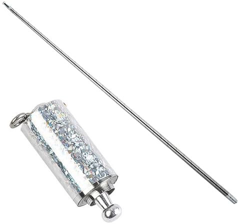 110CM Magischer Zauberstab, Trick Party Zauberstab, Tragbare Ausziehbarer Zauberstab, Magischer Zauberstab Metall, Magic Pocket Staff, Zaubertricks Zubehö, für Zaubererkostüm, Gastgeschenke, Silber