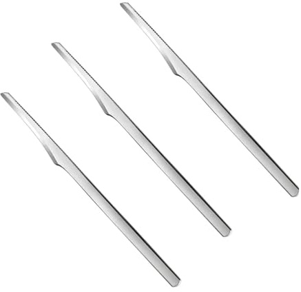 Foot File Manicure Pedicure Tools Toe Nail Shaver Feet Pedicure Knife Kit Foot Callus Rasp Files Dead Skin Remover Scraper Foot Care Tools(Silver-3Pcs)