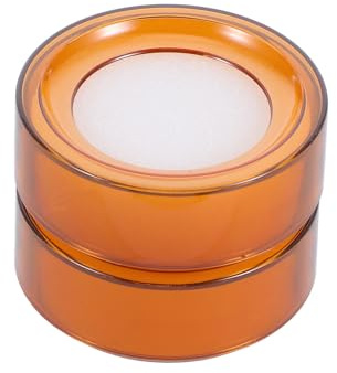 WESIEVYA Umidificatore per Dita in Plastica Rotondo Arancia Spugna per Bagnare le Dita 2 Pezzi, Accessorio Multifunzionale per Contare Denaro e Gestione Documenti in Negozi